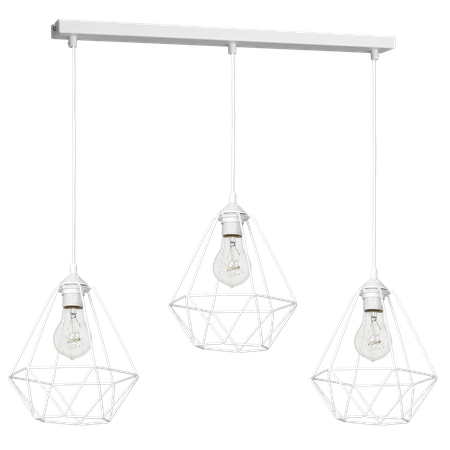 Lampa wisząca BASKET, biała, 3x60W E27, MLP7213