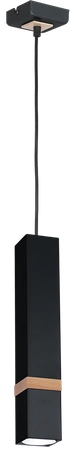 Lampa wisząca nowoczesna VIDAR I czarny szer. 8cm