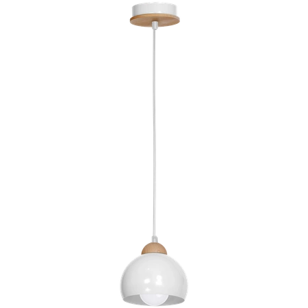 Lampa wisząca nowoczesna zwis kula DAMA I biały śr. 15cm