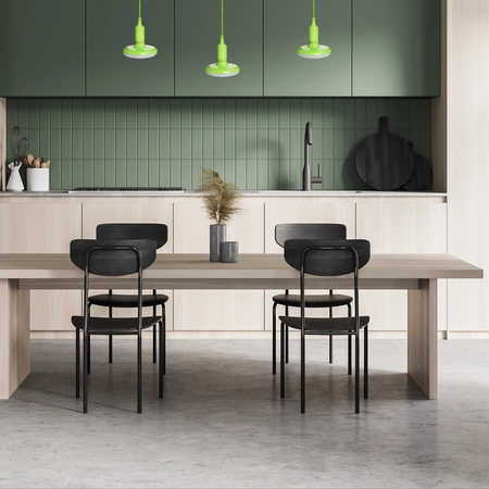 ŻARÓWKA UFO, E27, 15W LED, barwa zimna 6000K, zielona + kabel w oplocie, EKZA1573