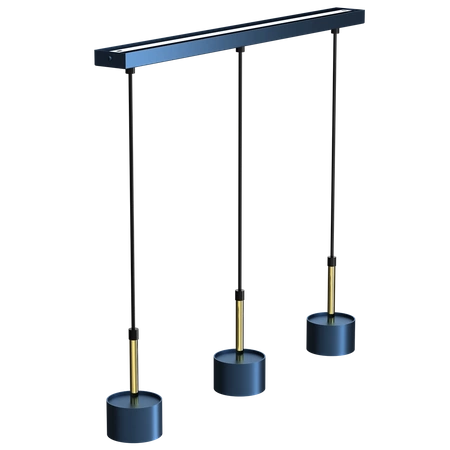 Lampa wisząca ARENA, MLP7773, niebieski/złoty, 3x11W GX53