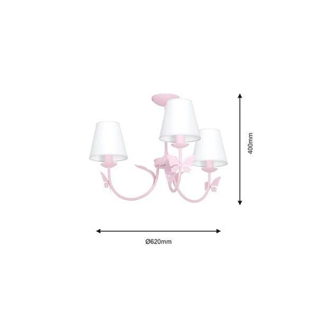 Lampa Sufitowa ALICE PINK 3xE14 MLP963