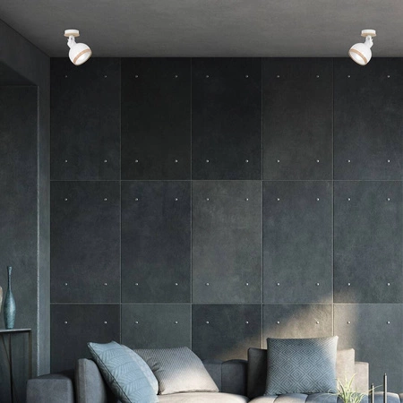 Kinkiet nowoczesny reflektorek kula OVAL I biały