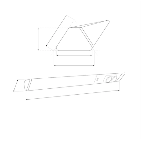 Lampa Podszafkowa Dual 18W 4000K + Gniazda 230V