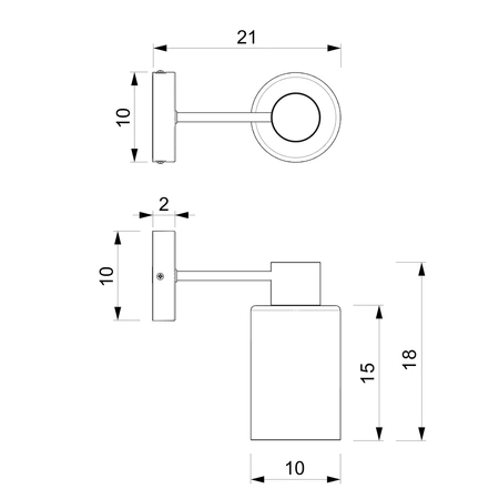 Nowoczesny kinkiet MADERA 1xE27 | Biały