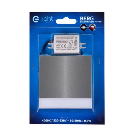 Oprawa schodowa LED 0,6W BERG barwa neutralna 4000K EKS0407