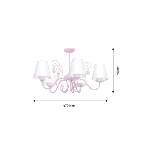 Lampa Sufitowa SARA PINK 5xE14 MLP1052