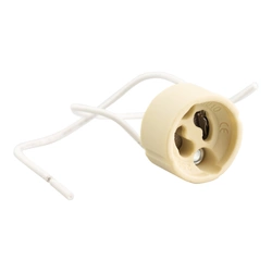 Oprawka ceramiczna gniazdo GU10 z kablem AWG18 2x0,75 15cm
