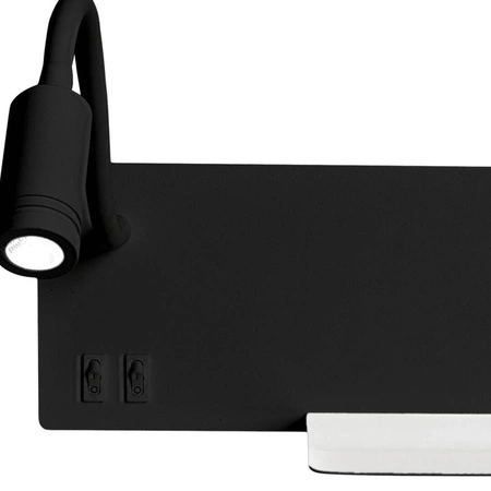 Lampa nocna z półką SHELF BLACK LED 4W+5W+2W ML6344