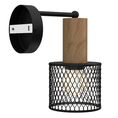 Kinkiet SOBRESA 1xE27 | Czarny