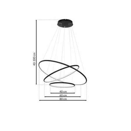 Lampa wisząca ORION BLACK III LED