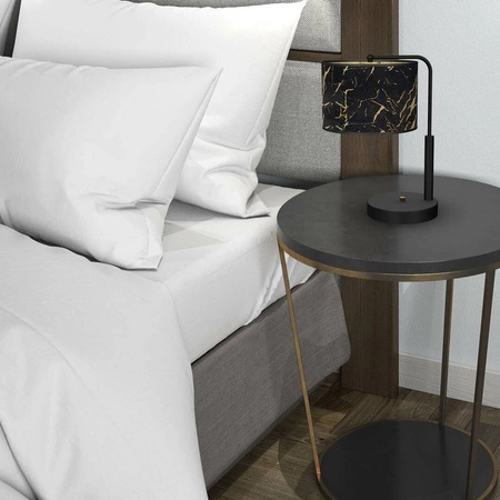 Lampka nocna SENSO Black/Gold 1xE27 wys. 37cm | czarny złoty