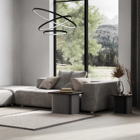 Lampa wisząca ROTONDA, czarna, 93W LED, barwa neutralna 4000K, ML7945