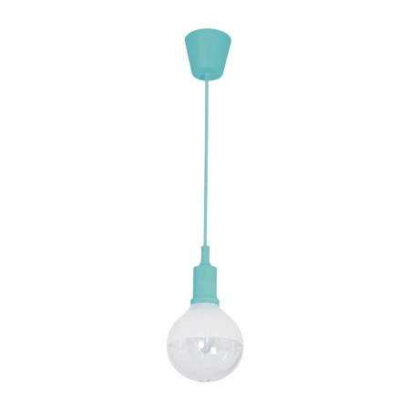 Lampa wisząca kabel turkusowy BUBBLE TURQUOISE + źródło LED 5W E14