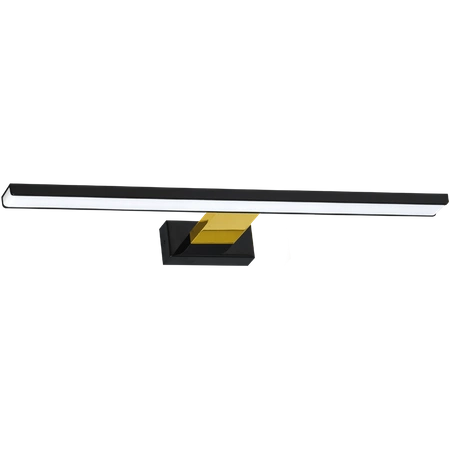 Kinkiet do łazienki lustro SHINE BLACK GOLD LED 13,8W 60cm | czarny złoty