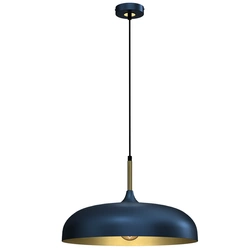 Lampa wisząca LINCOLN, MLP7901, 45 cm, niebieski/złoty, 1x60W E27