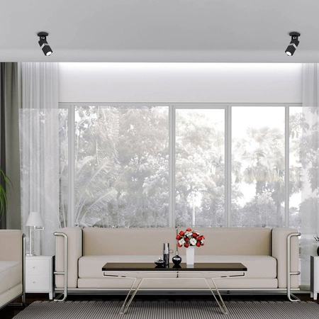 Nowoczesny kinkiet spot VIDAR BLACK/CHROME 1xGU10 MLP6285