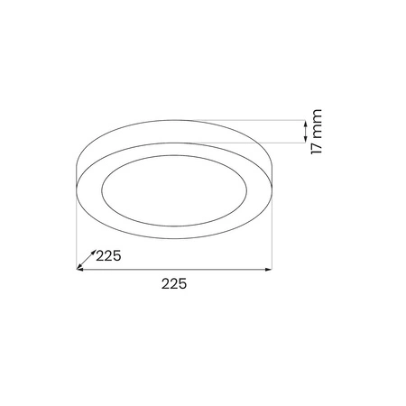Plafon Evora Biały Round 18W 3CCT