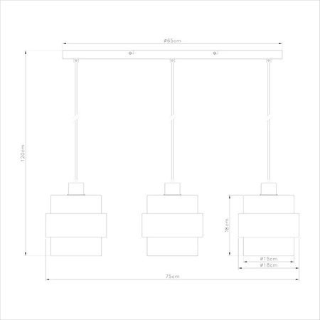 Lampa wisząca VALENTINO 3xE27