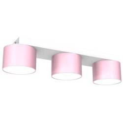 Lampa sufitowa listwa DIXIE PINK 3x GX53 szer. 34cm | różowy