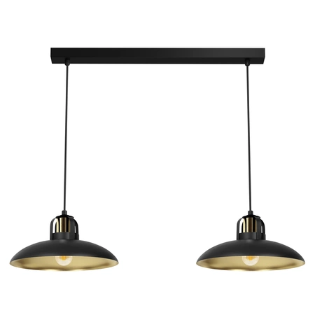 Lampa wisząca FELIX, MLP8907, czarny/złoty, 2x60W E27