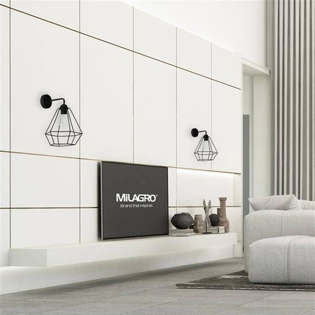 Kinkiet nowoczesny druciana lampa ALMA czarny