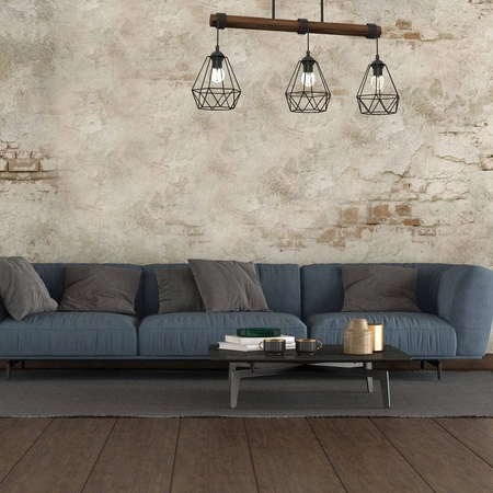 Lampa wisząca ACERO, MLP7888, czarny/brązowy, 3x60W E27