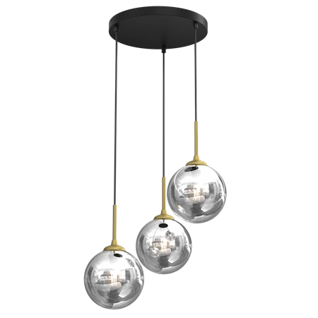 Stylowa lampa wisząca REFLEX MLP8416, czarny/złoty, 3x40W E14