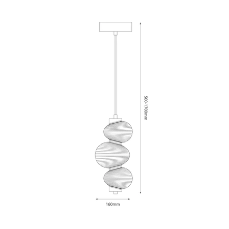 Lampa wisząca BOLLA GOLD 12W LED