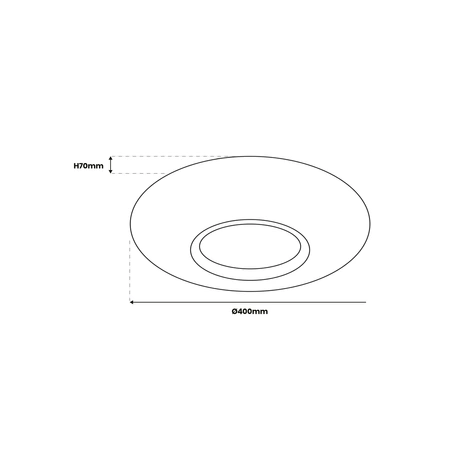 Plafon TOKYO GOLD, ML7908, biały/złoty, 24W LED, Ø400 mm + Pilot