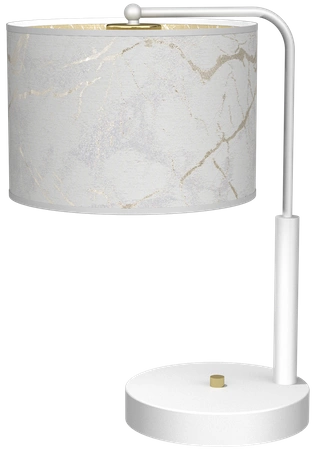 Lampka nocna SENSO White/Gold 1xE27 wys. 37cm | biały złoty