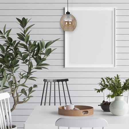 Nowoczesna lampa wisząca pojedyncza SOFIA AMBER 1xE27