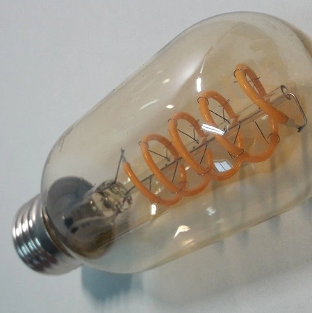 Żarówka FILAMENT LED E27 4W ciepła 2700K T45 spirala podłużna