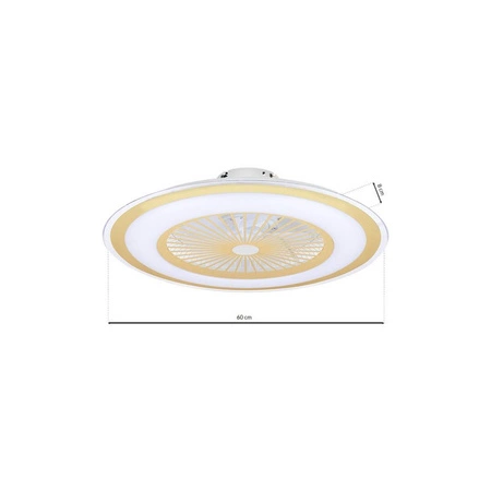 Plafoniera LED ZONDA GOLD 48W z wentylatorem