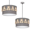 Lampa wisząca dziecięca MIŚ szary śr. 37cm