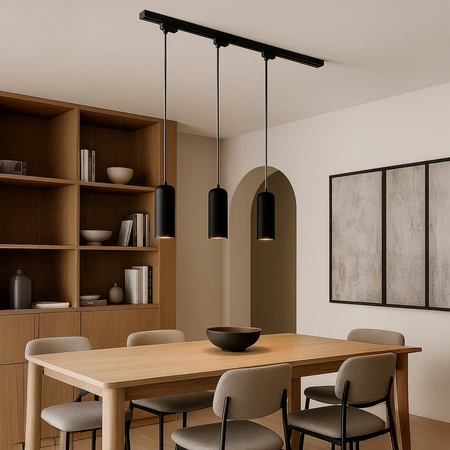 Oprawa Pipe Track Zwis Czarny 1xGU10 3-obwodowy