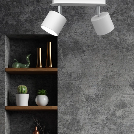 Lampa sufitowa DIXIE WHITE 2x GX53 szer. 24cm | biały