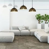 Lampa wisząca LISA, ML6136, czarny/złoty, 3x60W E27