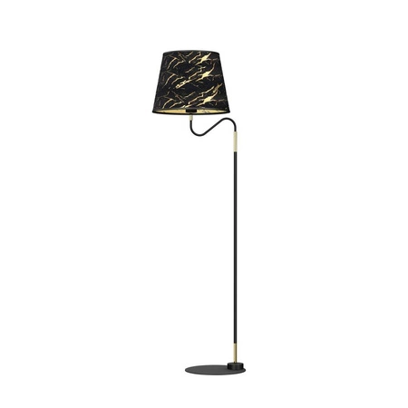 Lampa podłogowa HERMES, MLP7284, czarny/złoty, 1x40W E27