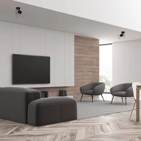 Kinkiet DANTE, MLP7356, czarny/chrom, 1x8W LED GU10