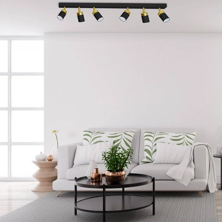 Lampa sufitowa JOKER, MLP6126, czarny/złoty, 6x8W GU10