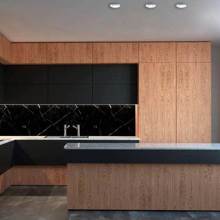 Oczko sufitowe szklane OKRĄGŁE Kolor: SREBRNY EKOS204