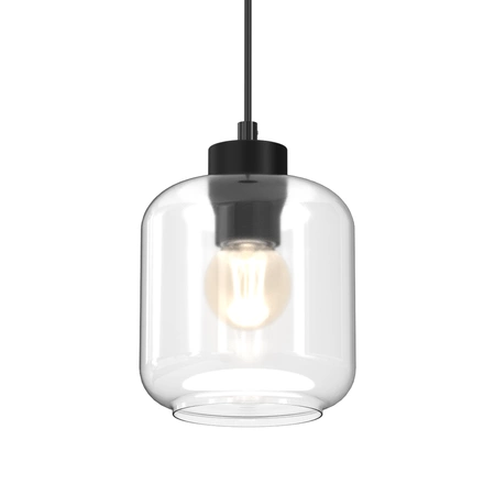 Lampa wisząca SOMBRA CLEAR, MLP8367, czarny/transparentny, 1x60W E27