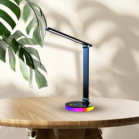 Lampka biurkowa Bruno Black 5W LED RGB