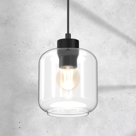 Lampa wisząca SOMBRA CLEAR, MLP8367, czarny/transparentny, 1x60W E27