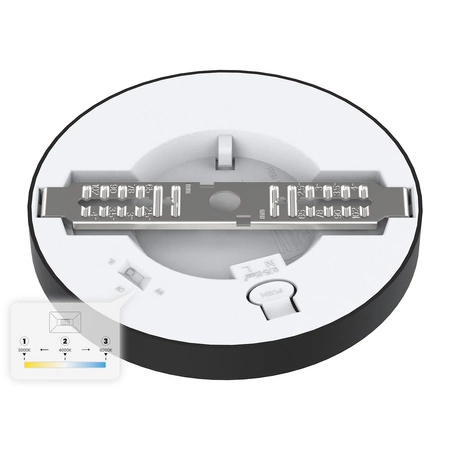 Plafon Evora Czarny Round 6W 3CCT