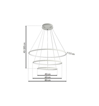Lampa wisząca ORION WHITE III LED