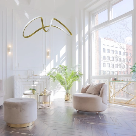 Lampa wisząca TESORO, ML7953, złota, 48W LED, barwa neutralna 4000K