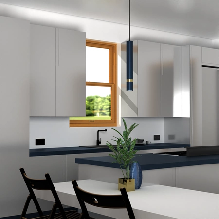 Lampa wisząca JOKER, granatowy/złoty, 1x8W GU10, MLP7725