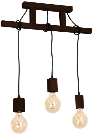 Lampa Wisząca JACK, MLP4360, orzech, 3x60W E27